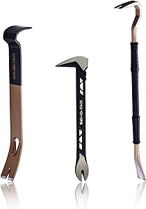Spec Ops Tools 10", 15" & 30" Nail Puller, Flat Pry Bar, & Crowbar Tool Set, High-Carbon Steel, 3% Donated to Veterans