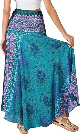 Joob Joob Long Boho Skirts for Women - Bohemian Hippie Maxi Summer Skirt