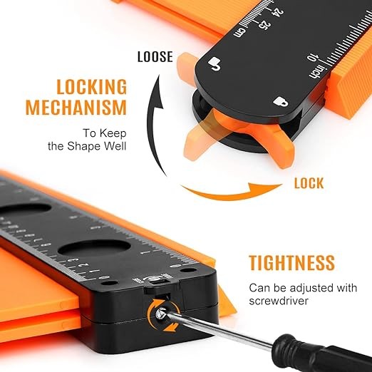 dodowin Contour Gauge, Men Gifts for Christmas, Stocking Stuffers for Him Dad Husband Boyfriend, Shape Duplicator Gadgets Flooring Tools for Tile Laying Woodworking, Anniversary Birthday Gift Ideas