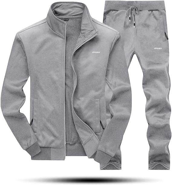 MAGNIVIT Men's Tracksuit Set Full Zip Long Sleeve Jogging Running Sweatsuits