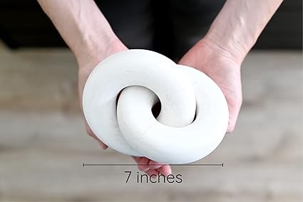 Rool Coffee Table Decor Decorative Book Stack Décor White Rustic Wood Chain Link Knot Décor