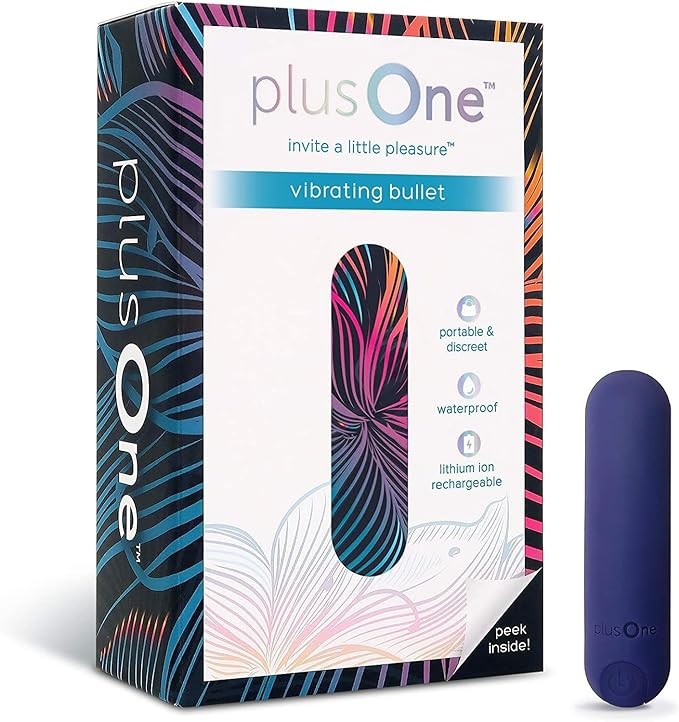 plusOne Bullet Vibrator for Women - Mini Vibrator Made of Body-Safe Silicone, Fully Waterproof, USB Rechargeable - Personal Massager with 10 Vibration Settings