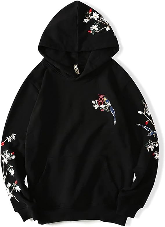 Niepce Inc Streetwear Men's Dragon Embroidered Heavyweight Graphic Hoodies