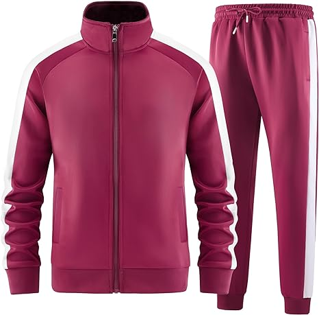 Men's Tracksuits Long Sleeve Full Zip Jackets and Pants 2 Piece Outfit