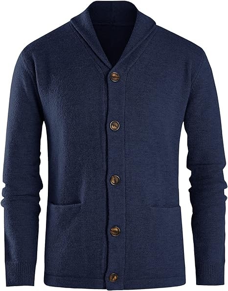 Runcati Mens Shawl Collar Cardigan Sweaters Button Down Cable Knitted Loose Fit Knitwear Open Front Sweaters Winter Outwear