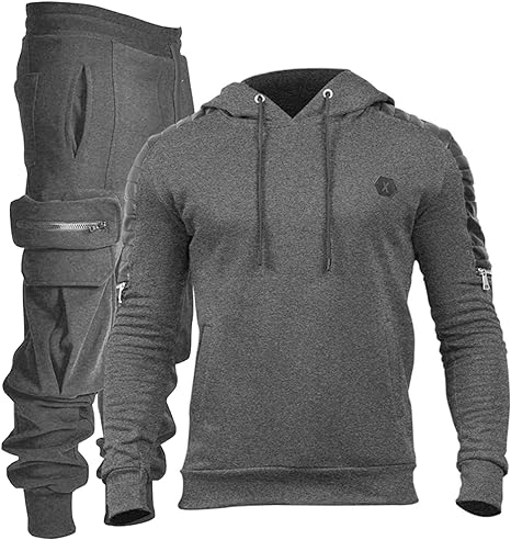 VoLIta Men's Tracksuit 2 Piece Hoodie Athletic Jogging Sweatsuits for Men Casual Sports Long Sleeve Pullover Suit Set