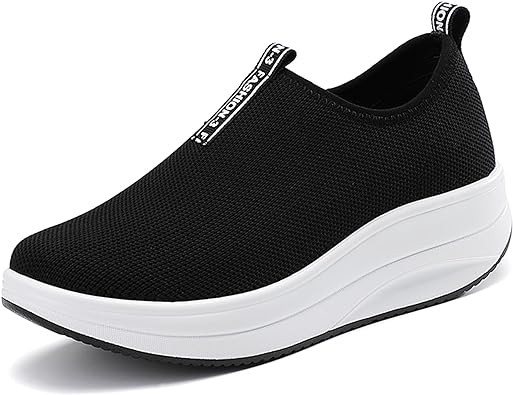 Oude Platform Loafers for Women Comfortable | Womens Slip On Sneakers Lightweight | Women's Walking Shoes Work Long Hours | Thick Rocking Bottom