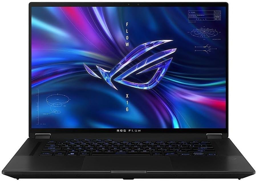 EXCaliberPC 2023 ASUS ROG Flow X16 GV601VV-X16.I94060 (Intel Core i9-13900H, 64GB DDR5 RAM, 2TB WD NVMe SSD, NVIDIA GeForce RTX 4060, 16" QHD+ 240Hz 3ms, Windows 11) Touchscreen Gaming Laptop