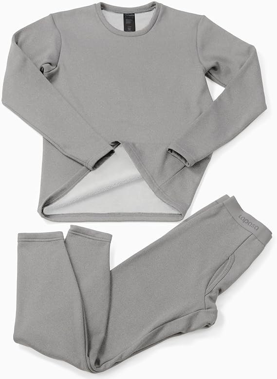 LAPASA Men's Thermal Underwear Set Soft Fleece Lined Long Johns Light/Mid/Heavy Weight Base Layer Top & Bottom M11/M24/M57