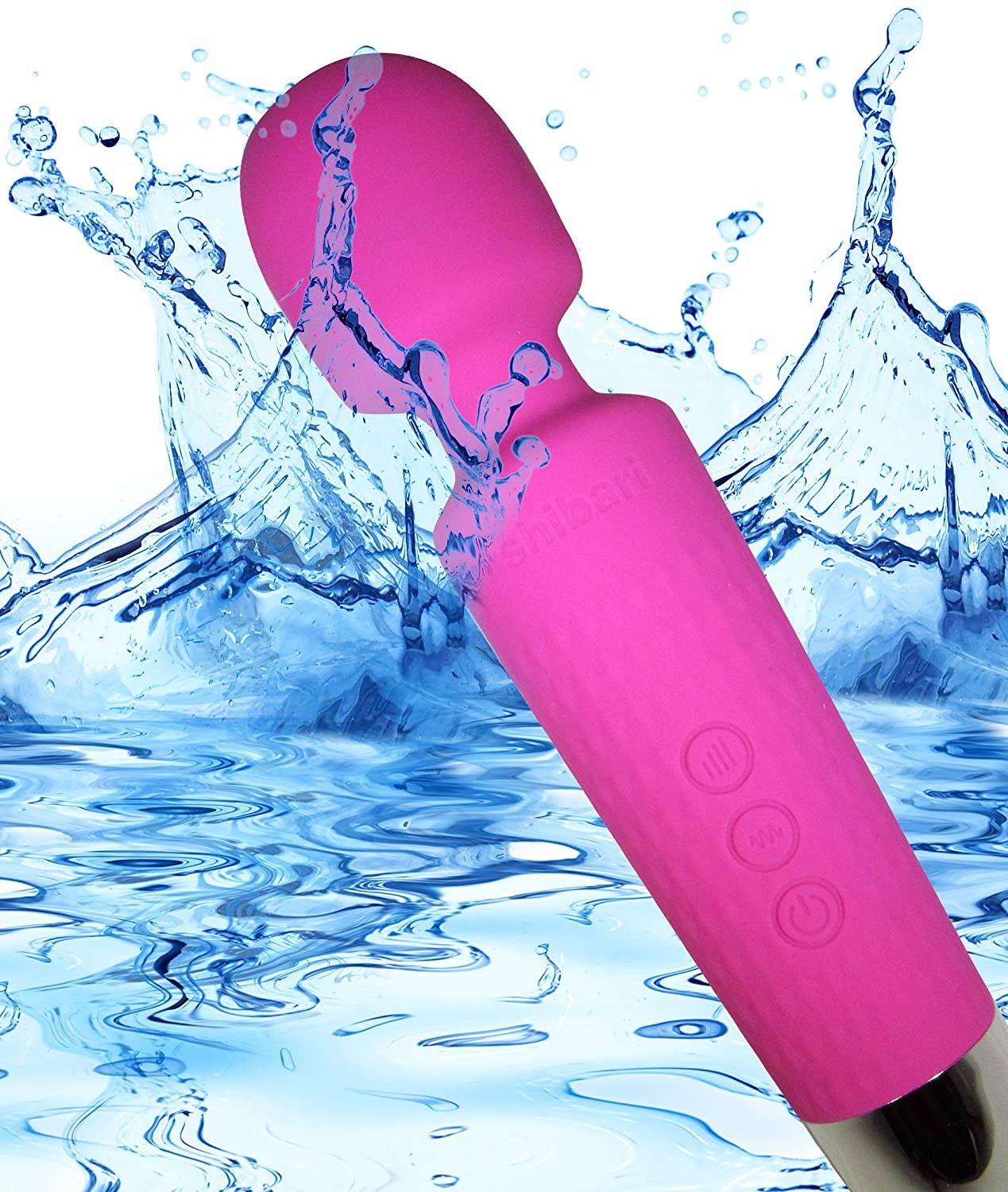 Shibari Mini Halo Plus, The Original Compact Power Wand Massager, Wireless, 20x Upgraded Multi-Speed Vibrations (Pink)