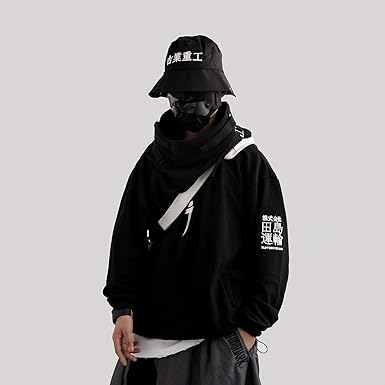 MFCT Men's Embroidered I-tech Sweatshirt with Funnel Hoodie