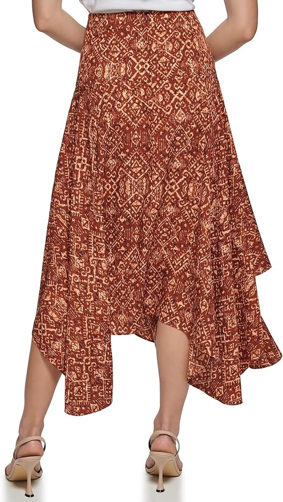 Calvin Klein Women's Plus Sportswear Soft Flowy Print Skirt