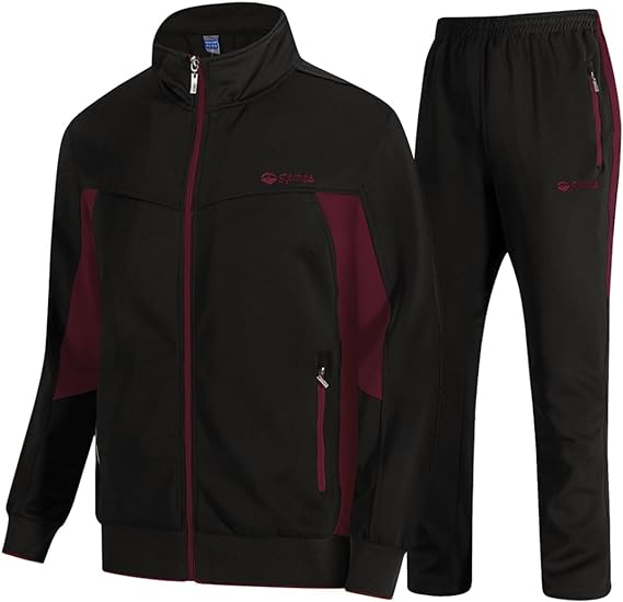 TBMPOY Men's Tracksuits Sweatsuits for Men Sweat Track Suits 2 Piece Casual Athletic Jogging Warm Up Full Zip Sets