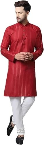 FASHIONZAADI Mens Kurta - Mens Kurta Pajama Set - Indian Mens Kurta - Kurta Payjama Set For Men - Kurta Pyjamas