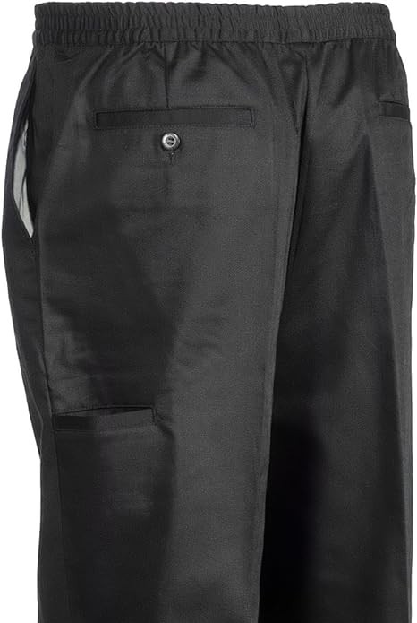 Benefit Wear Mens Full Elastic Waist 5-Pocket Pants with Mock Fly