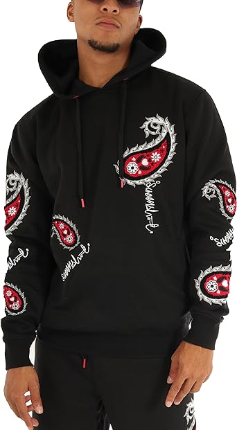 SCREENSHOT FLEECE HOODIE 3202 Mens Urban Streetwear Graffiti Embroidery Patch Fleece Pullover Hoodie Sweatshirt Top