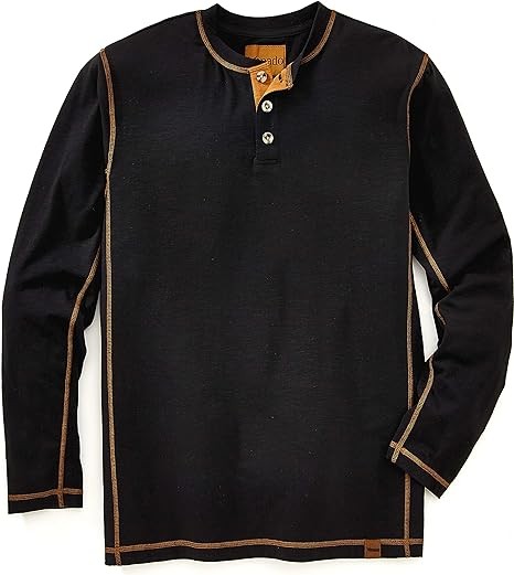 Venado Henley Long Sleeve Shirts for Men - Mens Henley with Flex Material