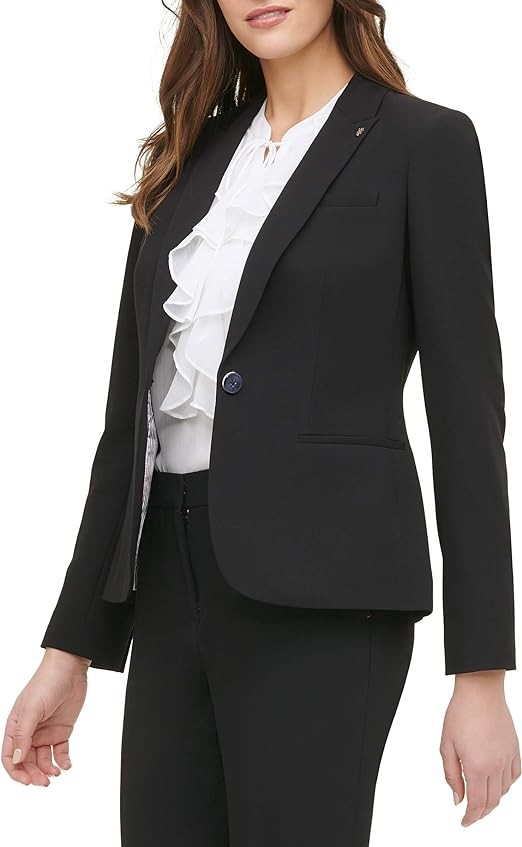 Tommy Hilfiger Women's Blazer – Business Jacket with Flattering Fit and Single-Button Closure
