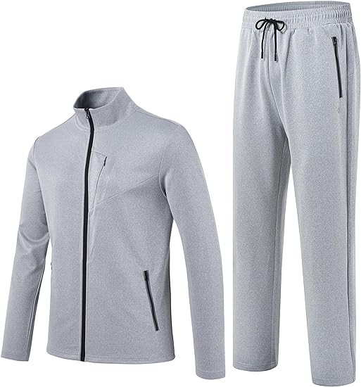 MoFiz Men's Tracksuits Sweatsuits for Men Athletic Set 2 Piece Track Suits Jogging Casual Warm Up Full Zip Running Sports