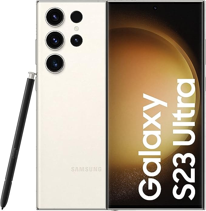 Samsung Galaxy S23 Ultra 5G SM-S918B/DS 256GB 12GB RAM, 200 MP Camera, Factory Unlocked, International Model (256GB 12GB, Cream)