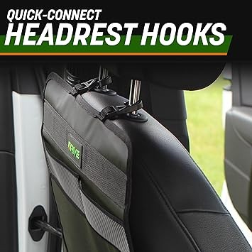 Heavy Duty Kick Mats, Black (2 Pack) - Best Car Seat Back Protector, Reversible Backseat Child Kick Guard Protects Automotive Leather Fabric from Dirt - Industrial Strength Mat by Drive Auto Products