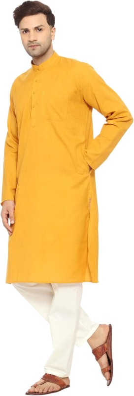ITOS365 Men Cotton Blend Kurta Pyjama Set Party Fashion Regular Ethinic Wear Indian Dress Gift for Men