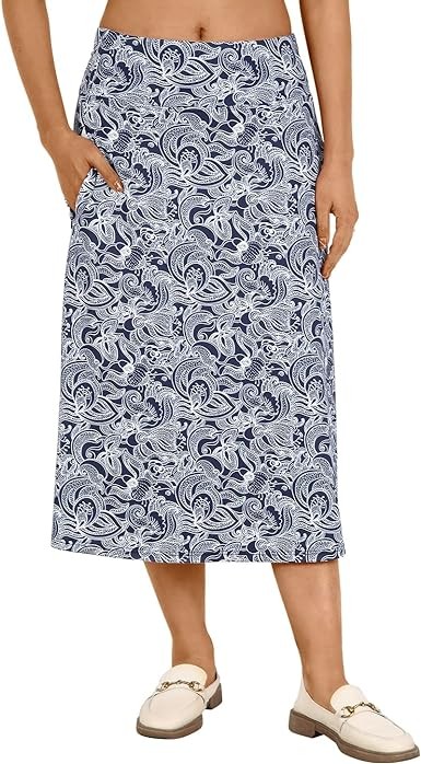 Womens Skorts Modest Knee Length Skirts Athletic Midi Active Running Skirt