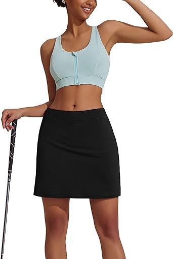 Ekouaer Women's Active Performance Skort Lightweight Skirt for Running Tennis Golf Workout Sports