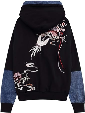 Niepce Inc Japanese Kanji Graphic Hoodies for Men
