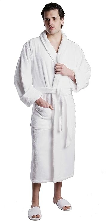 MONARCH Unisex Terry Bathrobe - 100% Lux Combed Cotton, Terry Shawl Collar Robe, Five-Star Hotel Choice, Non-Hooded