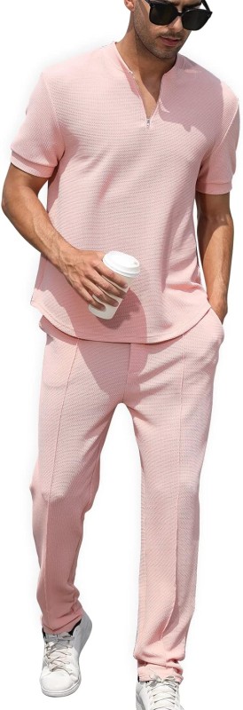 FZNHQL Fashion Men's Tracksuits 2 Piece Casual Athletic Jogging Outfits Short/Long Sleeve Track Suits for Men Set
