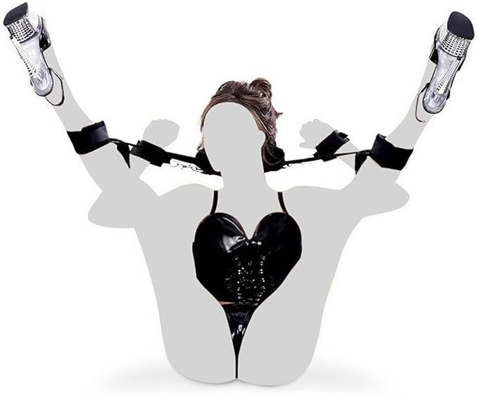 Double Couple BDSMS Bed Restraints Kit Sex Toys Wrist Leg Restraint Straps Hand & Ankle Cuffs Adults Bed Sex Bondage Restraints Set Sex Play for Couples