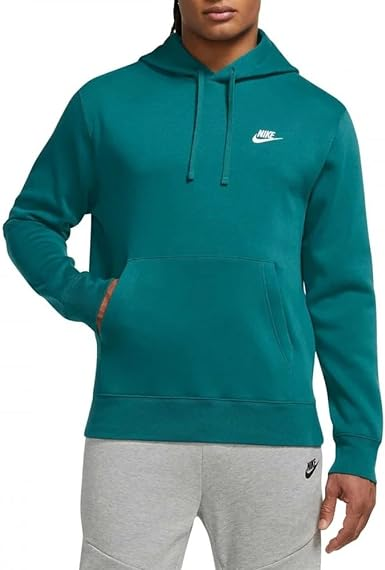 Nike Men's Pull Over Hoodie (US, Alpha, Medium, Regular, Regular, Emerald Green)