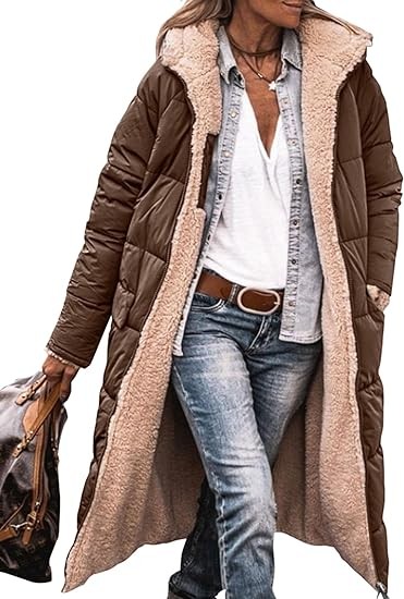 PRETTYGARDEN Women's 2023 Winter Fashion Clothes Oversized Shearling Fleece Long Coats Jackets