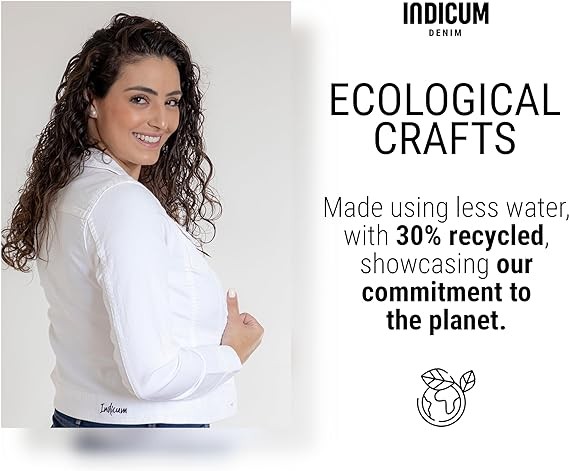 Indicum | Denim Jacket | Womens Fall Fashion 2023 - Slim Fit Jean Jacket | Womens Fashion - Womens Jacket for Cowgirl Outfit