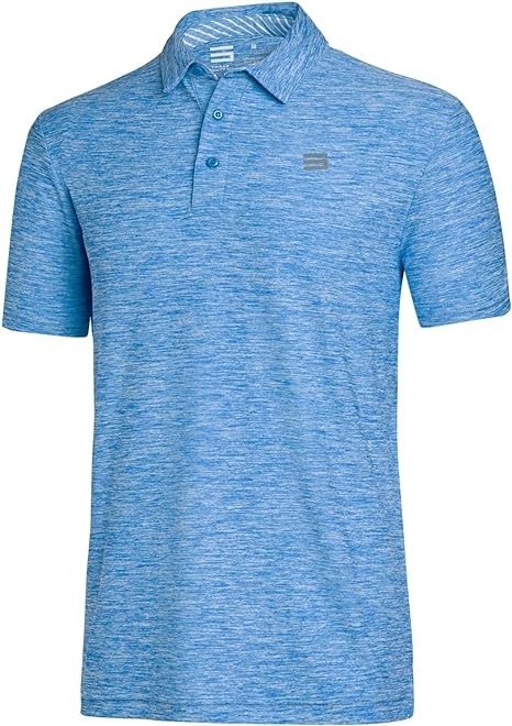 Three Sixty Six Golf Shirts for Men - Dry Fit Short-Sleeve Polo, Athletic Casual Collared T-Shirt