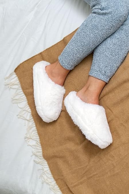 PajamaGram Women's Slippers - Womens Fluffy Slippers