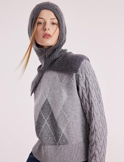 GOELIA Sweater for Women 2023 Trendy Crewneck Cable Knit Sweater Chunky Long Sleeve Pullover Sweater
