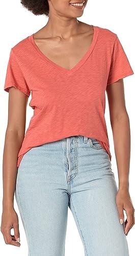 Velvet by Graham & Spencer Women's Slub V-Neck Tee
