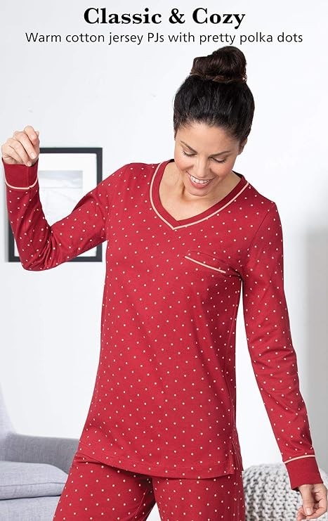 PajamaGram Pajamas For Women - Womens PJ Sets, Pullover Top, 100% Cotton