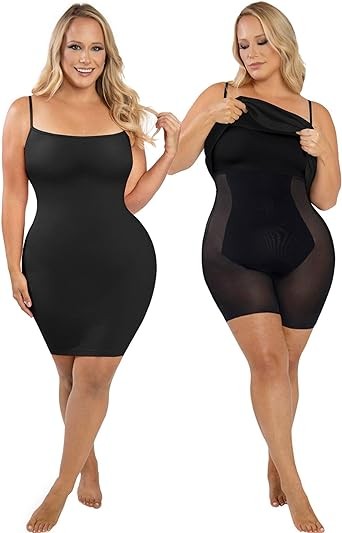 Popilush Shaper Dress for Women Mini Summer Dress Built in Shapewear Bra 8 in 1 Bodycon 2023 Casual Slip Dresses