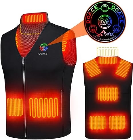 DOACE Heated Vest for Men & Women, Smart heated Jacket, Battery Not Included