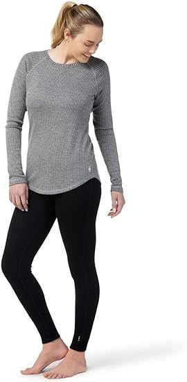 Smartwool Women's Thermal Merino Wool Base Layer — Rib Crew (Regular Fit)