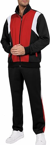 Men's Sports Tracksuit Sets Casual Full Zip Jogging Sweat Suits Men 2 Piece Set