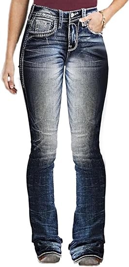 Flamingals Stretchy 90S Vintage Butt Lifting Jeans Casual Fall Jeans for Women Trendy