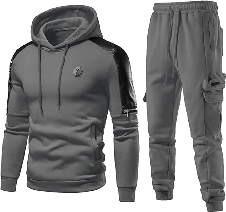 VoLIta Men's Tracksuit 2 Piece Hoodie Athletic Jogging Sweatsuits for Men Casual Sports Long Sleeve Pullover Suit Set
