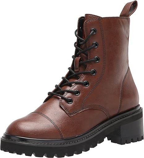 The Drop Women's Sparta Chunky Sole Lace-Up Combat Boot