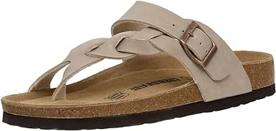 CUSHIONAIRE Women's Libby Cork footbed Sandal with +Comfort and Wide Widths Available,