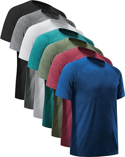 MLYENX Men's Workout Shirts Athletic Wear Moisture Wicking, Quick Dry Men’s Active Shirts Gym T Shirts