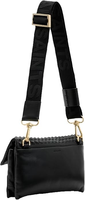 AllSaints Ezra Stud Crossbody, Black